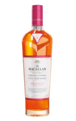 The Macallan Distil Your World: Mexico bottle with curved design and warm amber liquid, 700ml, 45% ABV