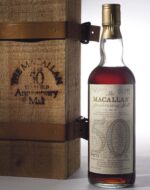 Macallan 1928 50 Year Old in original wooden presentation box with aged finish
