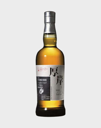 Akkeshi Kanro Limited Edition 2020 single malt whisky bottle with deep red label, 700ml, 55% ABV