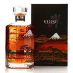 Hibiki 21 Mount Fuji Limited Edition bottle with front label featuring minimalist Mount Fuji illustration, 700ml, 43% ABV