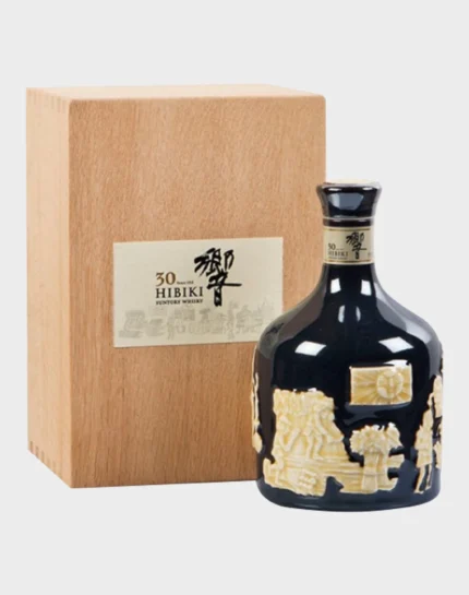 Hibiki 30 Aritayaki Decanter with hand-painted ceramic body and gold accents, 700ml, 43% ABV