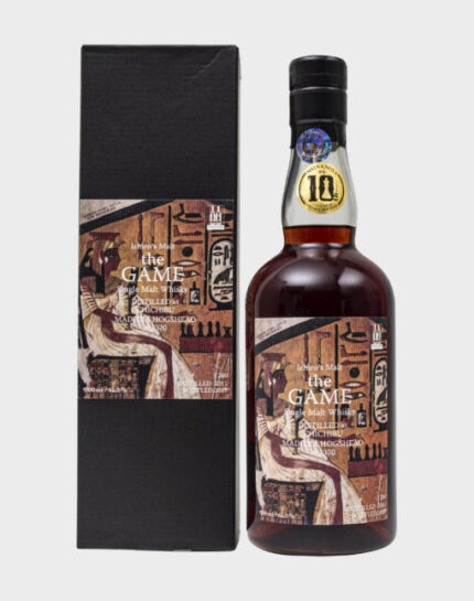 Ichiro’s Malt The Game Single Cask #1370 in its illustrated playing card-themed gift box, one of 270 bottles