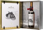 Macallan Folio 5 in its luxury black gift box with matte finish and gold calligraphy, travel retail exclusive