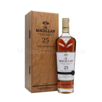 The Macallan Sherry Oak 25 Year Old 2018 bottle with deep amber liquid and gold label, 700ml, 43% ABV