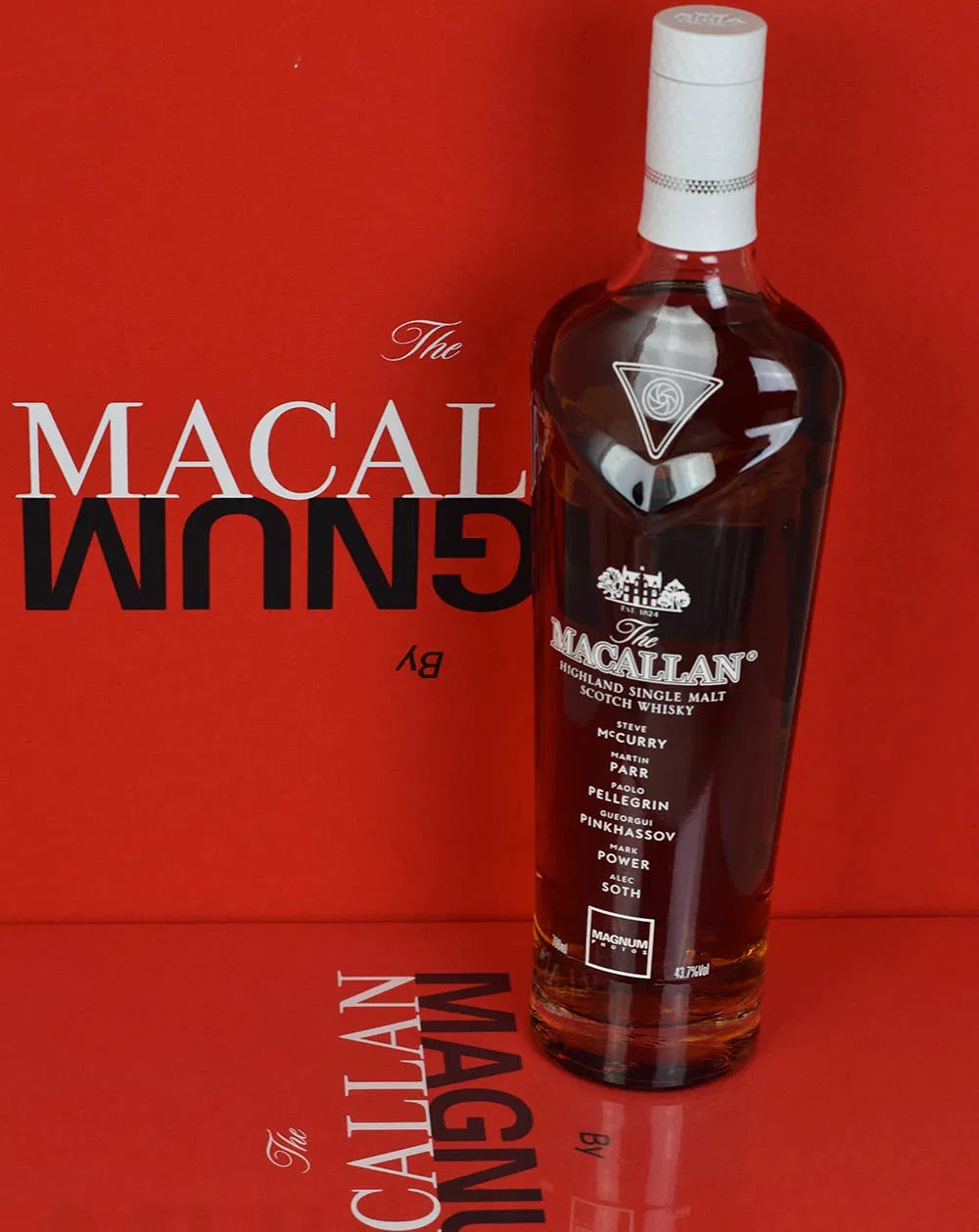Macallan-Magnum-5-Musthave-Malts-MHM Macallan Masters of Photography Magnum Edition in its black gift box with Magnum Photos branding and photo book