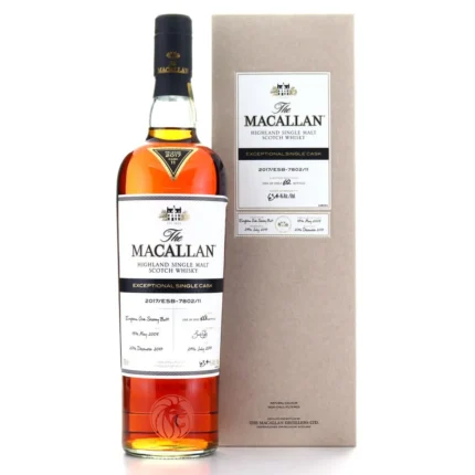 Macallan Cask 7 2017 in its original wooden box with cask details