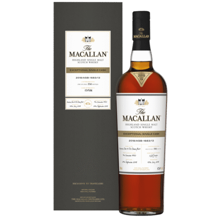 Macallan Single Cask 2019 in its original wooden box with cask details