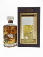 Hibiki 17 Year Old bottle in custom White Heron-themed gift box with elegant Japanese crane design