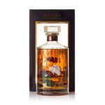 Hibiki 17 Year Old bottle in custom White Heron-themed gift box with elegant Japanese crane design
