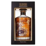 Hibiki Master’s Select bottle in its exclusive gift box featuring Suntory blender’s signature and premium design