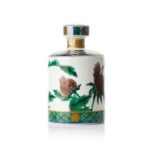 Hibiki 35 Kutani Decanter with hand-painted red, gold, and green Kutaniyaki ceramic design, 700ml, 43% ABV