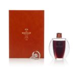 Macallan 50 Lalique in its solid oak presentation case with Lalique crystal decanter
