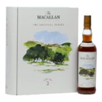 Macallan Folio 2 in its book-inspired black gift box with gold calligraphy, travel retail exclusive