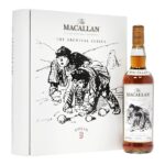 Macallan Folio 3 in its premium black gift box with embossed gold calligraphy, travel retail exclusive
